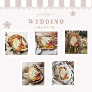 Harvest Floral Fall Wedding Invitation