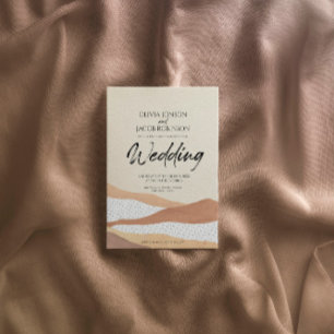 Warm desert   Boho wedding Invitation