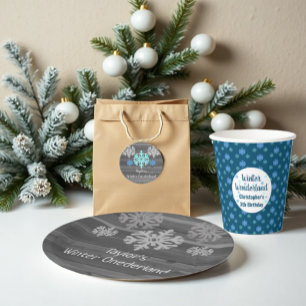 Winter Onederland 1st Birthday Paper Plate
