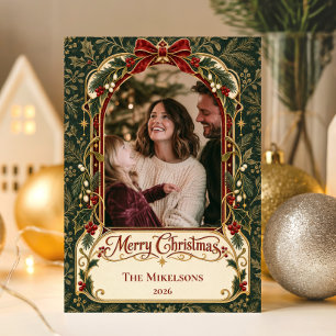 Photo Whimsical Woodland Christmas Holiday Wrapping Paper