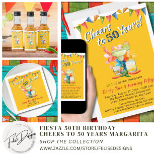 Fiesta Theme Birthday Thank You - 50th Custom Classic Round Sticker