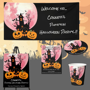 Banderoles Fête d'Halloween Citrouille pour enfants