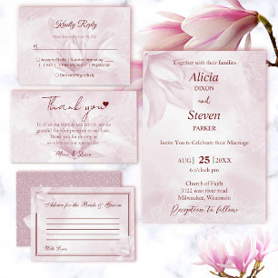 Invitation Fleur Ethereal Magnolia, Mariage