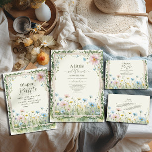 A Little Wildflower Girl Baby Shower Invitation