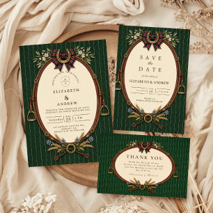 Timeless Equestrian Estate Wedding Invitation