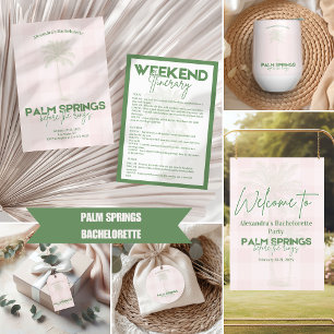 Palm Springs Bachelorette  Itinerary Invitation