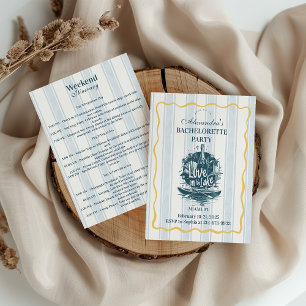 Blue Nautical Lake Bachelorette Party Napkin