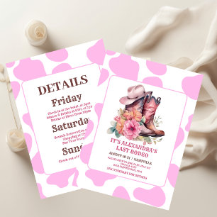 Cowgirl Western Last Rodeo Bachelorette Party Napkin