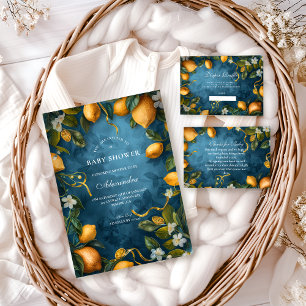 itrus Blossom Blue Baby Shower Invitation