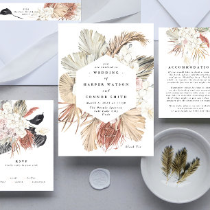 Pampas Grass Floral Tropical Jungle Address Wrap Around Label
