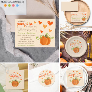 Cute Little Pumpkin Baby Shower Diaper Raffle Enclosure Card