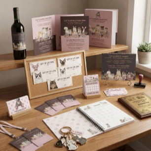 Pink Brochure Cats Groomer Service Offers
