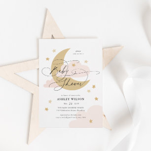 Moon and Stars Colourful Book Request Baby Shower Enclosure Card