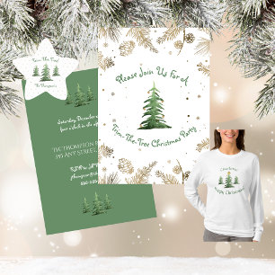 Christmas Party, Trim-The-Tree, Family Name,  Paper Plate