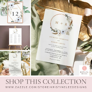 Invitation Pampas Grass Mariage Boho Elegant Terracotta