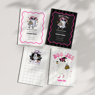Let's Put the Boo in Boujee Halloween Bachelorette Invitation