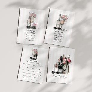 Invitation Fête de Bachelorette Bach & Boujee Monogram Chic