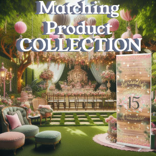 Programme Vintage Boho Rose or Rustique Quinceañera espagnol