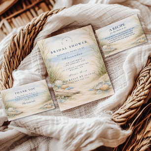 Soft Ocean Blue Bridal Shower Invitation