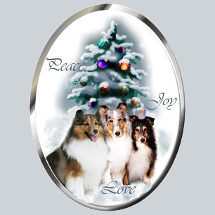 Shetland Sheepdog Christmas Gifts Holiday Card