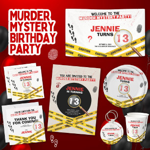 Murder Mystery Bloody Crime Scene Fun  Banner