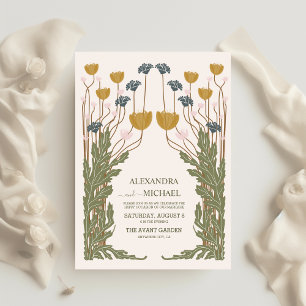 Vintage Floral Art Nouveau Wedding Save The Date