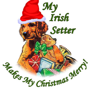 Irish Setter Christmas Gifts Holiday Card
