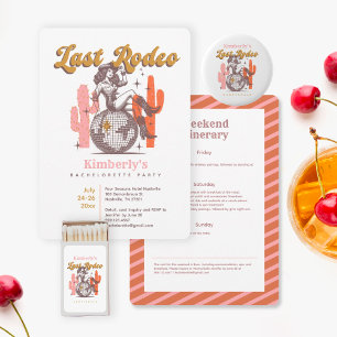 Last Rodeo Gold Retro Cowgirl Bachelorette Party 