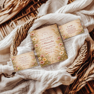 Romantic Autumn Garden Bridal Shower Thank You Card