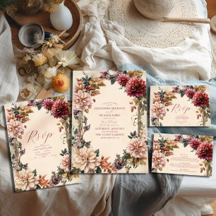 Unique Victorian Royal Floral Wedding  Save The Date