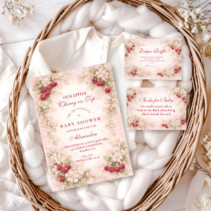 Our Little Cherry Blossom Baby Shower Invitation