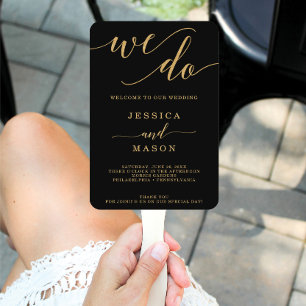 Elegant Minimal Gold Wedding Welcome Itinerary Invitation