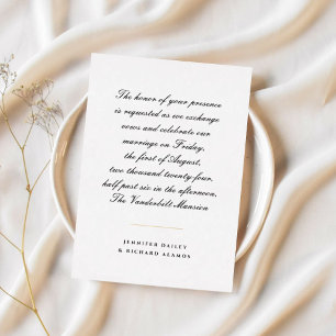 Elegant Monogram Black and White Script Wedding In Invitation Belly Band