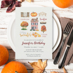 Sticker Rond Favoris d'automne Fête d'anniversaire fantaisiste 