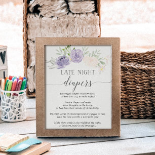 Pastel Purple Book Request Baby Shower Invitation