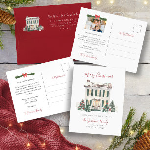 Change Of Address House Merry Christmas Card