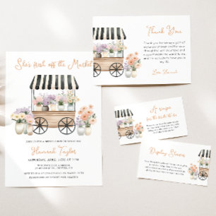 Invitation Fraîche De La Fête des mariées Florale Du Marché