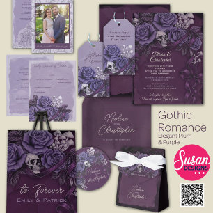 Gothic Toast, Plum Wine & Roses  Acrylic Invitations