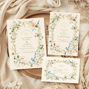 Greenery Woodland Fern Wedding Save The Date