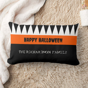 Happy Halloween Orange Black Personalized Large Gift Bag