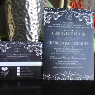 Purple and Modern Vintage Typography Invite