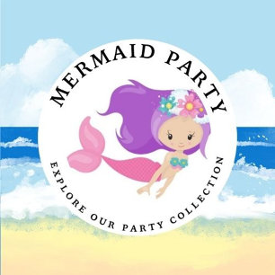 Mermaid Pink Purple Invitation de fête d'anniversa