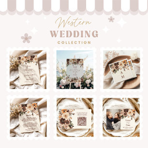 Photo Floral Terracotta Wedding Save The Date