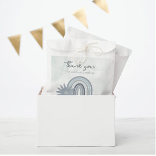 Blue Boho Diaper Raffle Ticket Baby Shower Enclosure Card