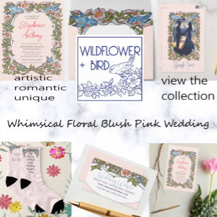 Papier Budget Blush Rose rose et Inséparable Mariage Past