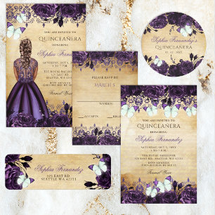 Sticker Rond Papillon floral Vintage rustique