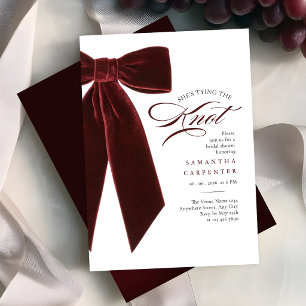 Burgundy Bow She's tying the knot recipe request Napkin