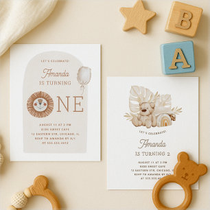 Boho pastel Teddy bear toy. Cute kids birthday Invitation