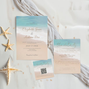 Beach Wedding Invitation Seaside/Oceanside Wedding