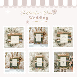 Southwestern Desert Cactus Landscape Wedding Save The Date